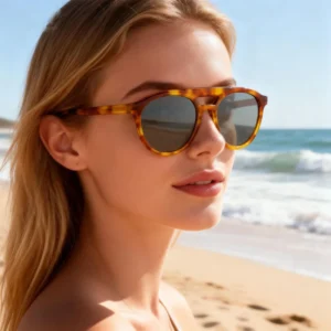LBAshades Trendy Colored Fashion Square High Quality Oversized Acetate Polarized Sunglasses with Double Bridge and Custom Logo