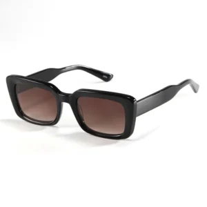 Ladies Fashion Sunglasses Acetate Polarized UV400 Eyeglasses with Black Frame