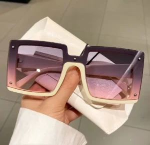 Large Frame Women’s Sunglasses Trendy European American Style UV400 Fashion Design for Driving Street Photography