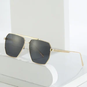 Latest Fashion Double Beam Metal Sunglasses Unisex Stylish Polarized Sunglasses