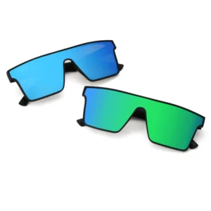 Latest Sea Water Corrosion Protection Fashion Square Top One Piece Lens Oversized Custom Logo Mirror Sunglasses