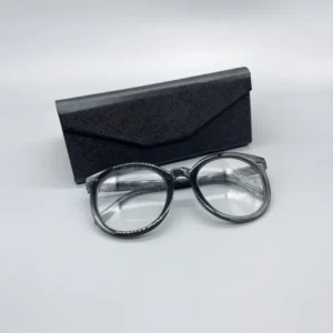 Leather Oversize Folding Eyeglass Case Foldable Protective Box for Myopia Sunglasses