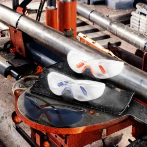 Lightweight Plastic Safety Glasses Anti-Impact Goggles Non-Exchangeable Anti-Fog Lenses Construction Eye Protection