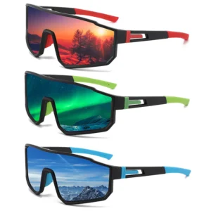 Lightweight Polycarbonate Cycling Sunglasses Oversized Frame Unisex for Mountain Biking Cycling Running