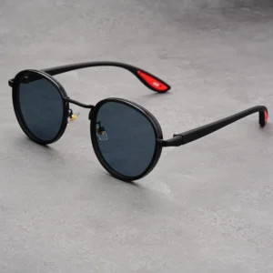 Logo Custom Vintage Men Women Alloy Frame Photochromic Sun Glasses UV400 Round Sunglasses for Driving