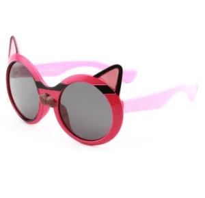 Lovely Children Sunglass Polarized Silica Gel Cute Cat Shape Kids Sunglasses Round Girls Boys