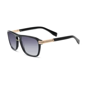 Luxury Acetate Square Black Double Bridge Frame Stylish Riding Golf Surf Sunglasses UV400 Protection