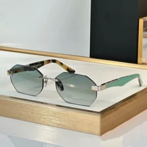 Luxury Borderless Men Sunglasses UV400 Gradient Color Lens Comfortable Titanium Frame Designer Fashion Unisex Sunglasses