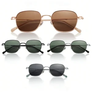 Luxury Classic Metal Sunglasses Polarized Lenses Durable Hinges Ideal for Travel and Beach Holidays