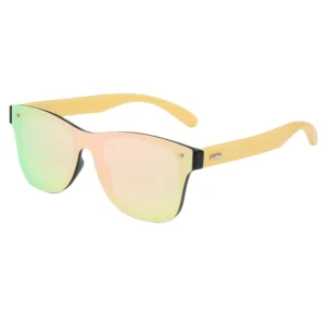 Luxury Custom logo Ladies Bamboo Sun Glasses square New Trendy pink Wooden Sunglasses for Women Men