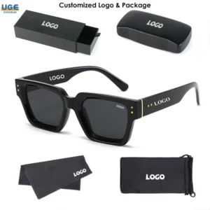 Luxury Designer Square Sunglasses Vintage Custom Logo Fashion Famous Brands UV400 Lenses Shades for Men Women
