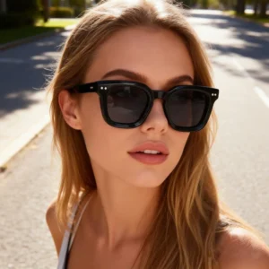 High End Acetate Fiber UV400 Full Rim Square Sunglasses Frames Lightweight Durable Unisex Design Customizable Brand Logo