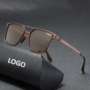 Luxury Designer Sun Glasses Metal Frame Round Black Fashion Sunglasses for Men