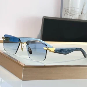 Luxury Designer Sunglasses Fashionable Frameless Photochromic Glasses Diamond Face Anti Blue Light Color Changing Glasses Frame