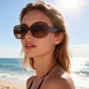 Luxury Fashion Style Retro Men Women Unisex Custom Logo Polarized TAC Round Frame Acetate Sunglasses