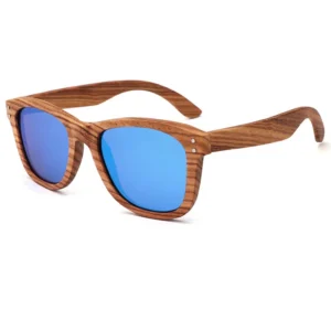 Luxury Handcrafted Wooden Sunglasses with Polarized Lenses & Front Stud Embellishments
