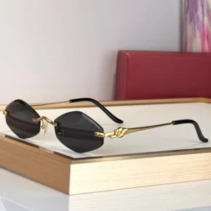 Luxury Men’s and Women’s Sunglasses Designer Brand Borderless Cut Lenses UV400 Business Travel Sunglasses