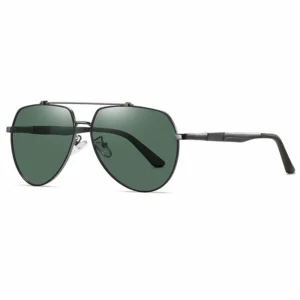 Luxury Metal Square Visor Sunglasses with Trendy Aviation Design Custom Private Label Gold Silver Coffee Frames