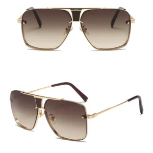 Luxury Metal Sunglasses Unisex Outdoor Sun Glasses Big Shades Oversized Women Sunglasses
