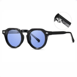 Luxury New Style PC+CP Hot Selling Sunglasses Round Shape Custom logo Sunglasses for Men Women
