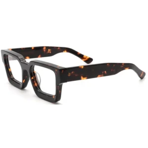 Luxury New Vintage Full Rim Acetate Frame Chamfer Technology CAT.0 Diamond Acetate Women’s Square UV400 Spectacles Eyeglasses