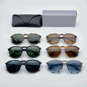 Luxury Oval Black Lens Black Frame Sunglasses High Quality Sunglasses Fashion Trend Men’s Sunglasses