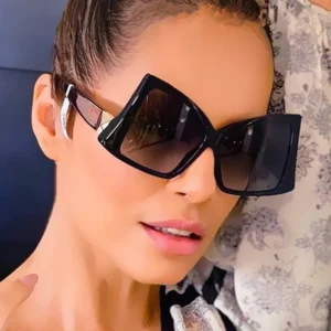 Luxury Oversized Women’s Square Frame Sunglasses Stylish Funny Irregular Large Sun Glasses with Logo Lens Trending Fashion