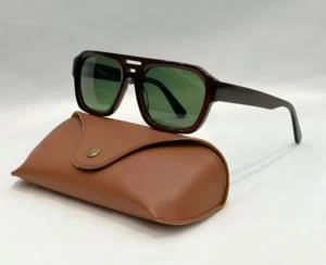 Luxury Sunglasses Unisex Polarized UV400 Full Rim Glass Lenses with Logo for Outdoor Protection