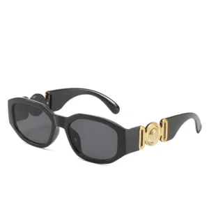 Luxury Trendy Brand Sunglasses for Ladies Durable Gold Metal Frames White Green Red UV400 Irregular Millionaire Fashion Glasses