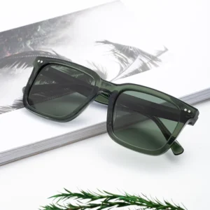 Luxury Unisex Acetate Sunglasses Classic Square Style Polarized Lenses for Optimal Driving Outdoor Protection