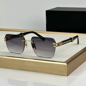 Luxury pilot Style Rimless Sunglasses Fashion Men’s hd Polarized Driving Sunglasses Top Quality Sunglasses