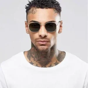 M7006 Hexagon Square Polygon Retro Vintage Classic Unisex Sunglasses with UV400 Protection and Full Frame Design