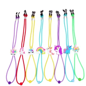 MK24012301 Adjustable Length Lanyard Covering Kids Cartoon Lanyard Face Mask Holder Rope Neck Strap for Face Mask and Sunglasses