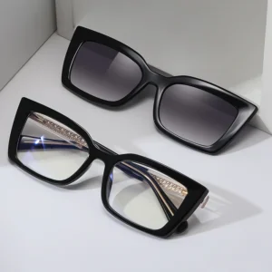 MS 81635 Retro Cat Eye Women’s Sunglasses TR90 High Quality Tac Polarized Custom Logo Blue Black Frames Fashionable Sunglasses