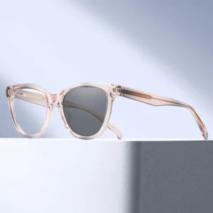 MS 81722 Fashionable Women’s Square Round Photochromic Glasses with Gradient Color Modern Minimalist Style