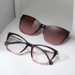MS 81803 Women TR90+Metal Glasses Round Fit Over Sunglasses Polarized Clip on Magnetic Optica Eyewear Frame
