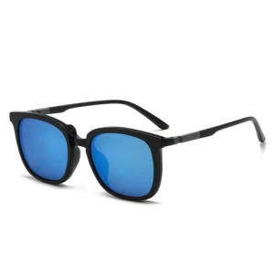 Magnet Polarized Sunglasses Lightweight Outdoor Square Full-Rim TR90 Frames with 5 Lenses