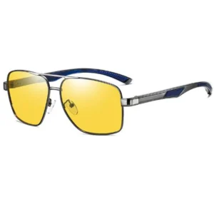 Manufacturer Custom Performance Polarized UV400 Metal Frame Oval Sunglasses Gray Black Adult Eye Protection Night Driving TS7719