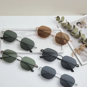 Manufacturer Customized Lens Half Titanium Frame Sunglasses Trendy Oval Top Classic Sunglasses