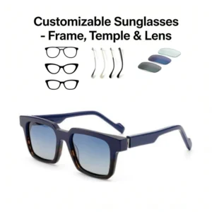 Manufacturer Price Acetate Full Rim Rectangle Eyewear Frame Polarized Sunglasses Comfortable Fashion UV Protection