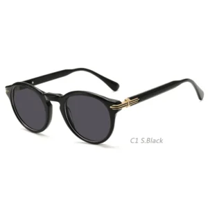Men Customizable Oval Hand Polished Acetate Sport Sunglasses Driving Polarized Sunglasses