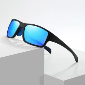 Men Driving Anti-Glare Polarized Square Wide Fishing Sports Sunglasses Custom Logo Running Sunglasses