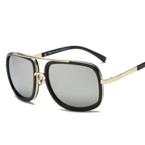 Men Driving Glasses Gradient Brown Vintage Pilot Sunglasses UV400