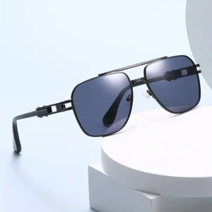 Men Sunglasses with Gold Frame Metal Fashion Glasses with Red Lens in 6 Colours