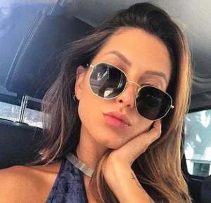 Men Women Polarized Round Metal Sunglasses Vintage Retro Metal Stainless Steel Temple