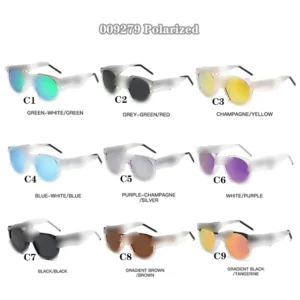 Men Women Round Lens Polarized Cycling Sports Sunglasses