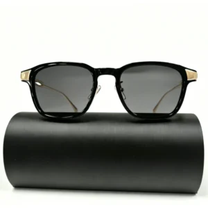 Men Women Square Sunglasses Luxury Gold Black Metal Frame UV400 Protection Designer Shades for Outdoor Driving Fashion Eyewear