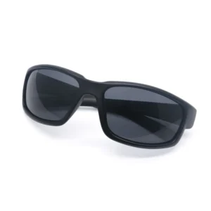 Men’s Custom Logo Floating Polarized Sunglasses UV Protection Oversized Black Frame Sports Eyewear TAC Lenses