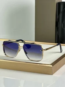 Men’s Fashion Classic Square Large Frame Glasses Sunglasses Women’s Fashion Square Metal Sunglasses