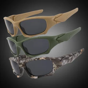 Men’s Fashionable Wind-Proof Polarized PC Sunglasses for Outdoor Sports & Driving Multi-Color with Green Blue Lenses for Cycling
